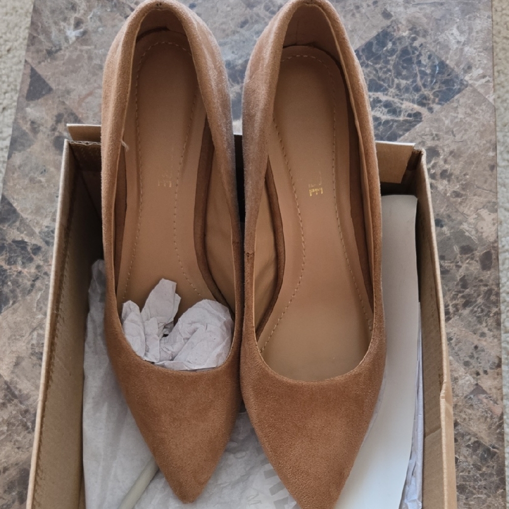 Elegant Tan Suede Women's Heels